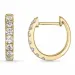 14 mm creol i 9 karat guld med lab grown diamant 