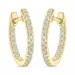 15 mm creol i 9 karat guld med lab grown diamant 
