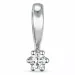 0,05 ct lab grown diamant solitärberlock i 9 carat vitguld 0,05 ct