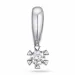 0,05 ct lab grown diamant solitärberlock i 9 carat vitguld 0,05 ct