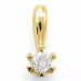 0,10 ct lab grown diamant solitärberlock i 9 carat guld 0,10 ct
