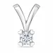0,20 ct lab grown diamant solitärberlock i 9 carat vitguld 0,20 ct