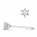 2 x 0,06 ct lab grown diamant solitäreörhängestift i 9 karat vitguld med lab grown diamant 
