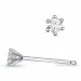2 x 0,07 ct lab grown diamant solitäreörhängestift i 9 karat vitguld med lab grown diamant 