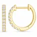 14 mm creol i 9 karat guld med lab grown diamant (CVD) 
