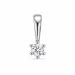0,05 ct lab grown diamant solitärberlock i 9 carat vitguld 0,05 ct