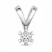0,20 ct lab grown diamant solitärberlock i 9 carat vitguld 0,20 ct