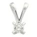 0,20 ct lab grown diamant solitärberlock i 9 carat vitguld 0,20 ct