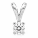 0,20 ct lab grown diamant solitärberlock i 9 carat vitguld 0,20 ct