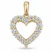 hjärta lab grown diamant hängen i 9 carat guld 0,85 ct
