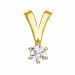 0,40 ct lab grown diamant solitärberlock i 14  carat guld 0,40 ct