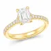 lab grown diamant ring i 14  karat guld 1,0 ct 0,25 ct