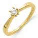 lab grown diamant solitärring i 14  karat guld 0,10 ct