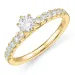 lab grown diamant ring i 14  karat guld 0,52 ct 0,24 ct