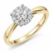 lab grown diamant ring i 14  karat guld- och vitguld 0,30 ct 0,22 ct