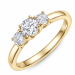 lab grown diamant ring i 14  karat guld 0,30 ct 0,20 ct