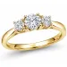 lab grown diamant ring i 14  karat guld 0,30 ct 0,20 ct