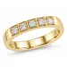 5 x 0,05 ct lab grown diamant alliancring i 14  karat guld 0,25 ct