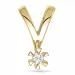 0,05 ct lab grown diamant hängen i 14  carat guld 0,05 ct