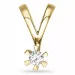 0,10 ct lab grown diamant hängen i 14  carat guld 0,10 ct