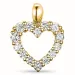 hjärta lab grown diamant hängen i 14  carat guld 0,54 ct