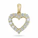 hjärta lab grown diamant hängen i 14  carat guld 0,85 ct