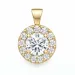 lab grown diamant hängen i 14  carat guld 1,0 ct 0,48 ct