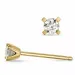 2 x 0,10 ct lab grown diamant solitäreörhängestift i 14 karat guld med lab grown diamant 