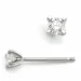 2 x 0,10 ct lab grown diamant solitäreörhängestift i 14 karat vitguld med lab grown diamant 