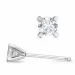 2 x 0,20 ct lab grown diamant solitäreörhängestift i 14 karat vitguld med lab grown diamant 