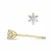 2 x 0,10 ct lab grown diamant solitäreörhängestift i 14 karat guld med lab grown diamant 