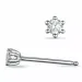 2 x 0,10 ct lab grown diamant solitäreörhängestift i 14 karat vitguld med lab grown diamant 