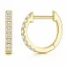 13 mm creol i 14 karat guld med lab grown diamant 