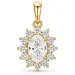 lab grown diamant hängen i 14  carat guld 0,46 ct 0,26 ct