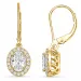 örhängen i 14 karat guld med lab grown diamant (CVD) och lab grown diamant (CVD) 