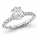 oval lab grown diamant ring i 14  karat vitguld 1,0 ct 0,26 ct