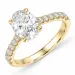 oval lab grown diamant ring i 14  karat guld 2,0 ct 0,29 ct