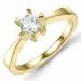 0,50 ct lab grown diamant solitärring i 14  karat guld 0,50 ct