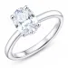 oval lab grown diamant solitärring i 14  karat vitguld 2,0 ct