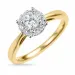 lab grown diamant ring i 14  karat guld- och vitguld 0,30 ct 0,22 ct