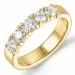 lab grown diamant ring i 14  karat guld 5 x 0,10 ct