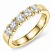 lab grown diamant alliancring i 14  karat guld 5 x 0,10 ct