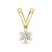 0,10 ct lab grown diamant hängen i 14  carat guld 0,10 ct
