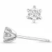 2 x 0,30 ct lab grown diamant solitäreörhängestift i 14 karat vitguld med lab grown diamant 