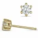 2 x 0,40 ct lab grown diamant solitäreörhängestift i 14 karat guld med lab grown diamant 