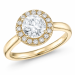 lab grown diamant ring i 14  karat guld 1,0 ct 0,21 ct