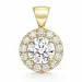 lab grown diamant hängen i 14  carat guld 0,50 ct 0,23 ct