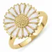 15 mm prästkrage ring i förgyllt silver - Marie