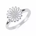 10 mm prästkrage ring i rhodinerat silver