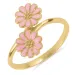 prästkrage rosa ring i förgyllt silver - Maggie